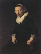 REMBRANDT Harmenszoon van Rijn Portrait of a young woman seted, (mk330 France oil painting artist